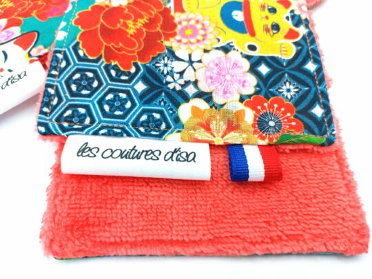 Lingettes lavables "chats MANEKI-NEKO" – Image 3