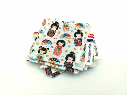 Lingettes lavables "Geisha"