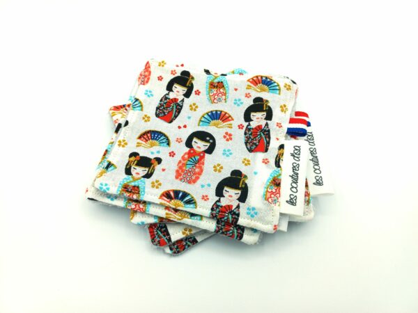 Lingettes lavables "Geisha"