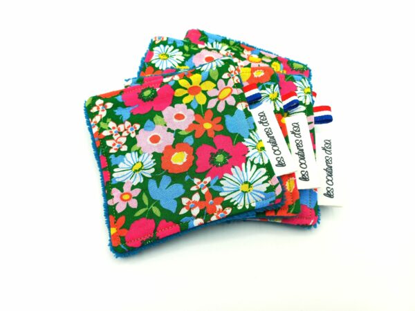 Lingettes lavables "Fleurs des champs"