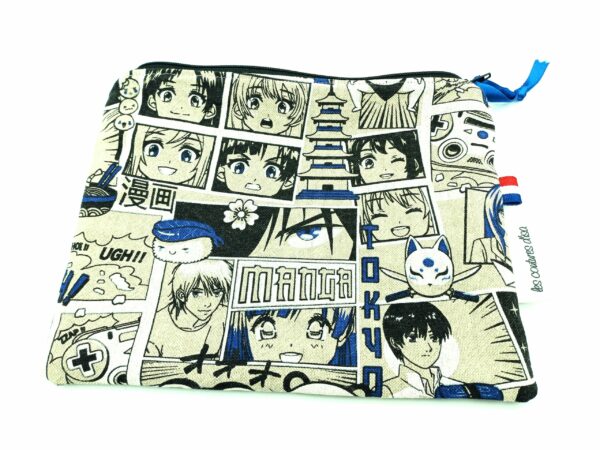 Pochette "Manga" bleue