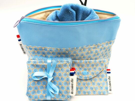 Kit trousse de toilette "Riad bleu"