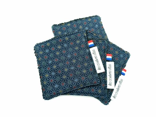Lingettes lavables "Asanoha"