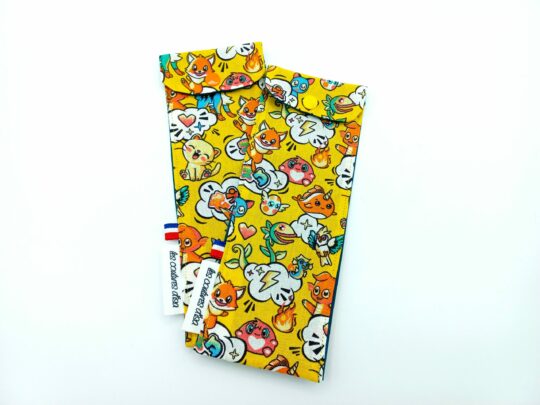Etui à brosse à dents jaune " Cartoon Kawaii "