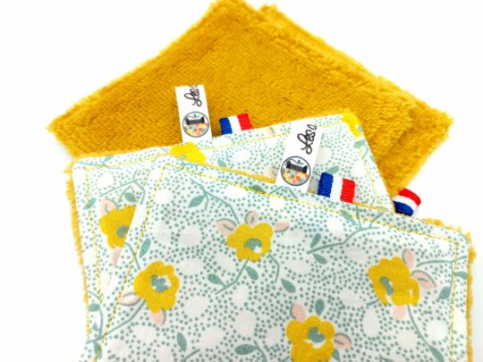 Lingettes lavables " Boutons d'or " – Image 3