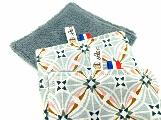 Lingettes lavables " Capucine "grises – Image 3